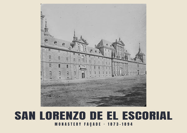 Facciata del monastero, San Lorenzo de El Escorial — 1873–1894 · Stampa fotografica storica