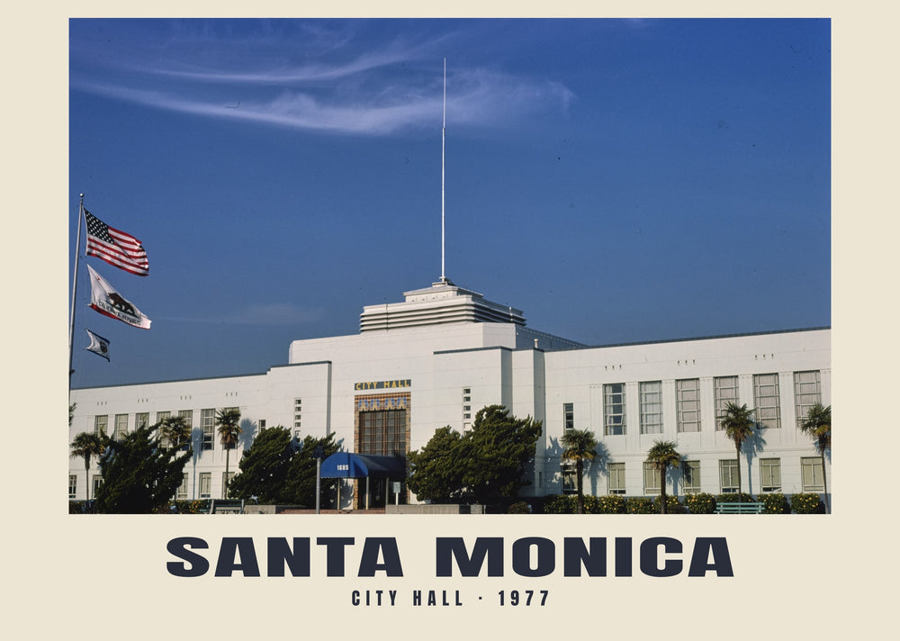 Ratusz, Santa Monica, California — 1977 · Wydruk historycznej fotografii
