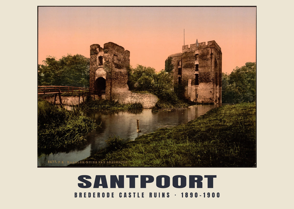 Ruiny zamku Brederode, Santpoort, 1890–1900