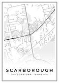 Street map poster of downtown Scarborough, Maine