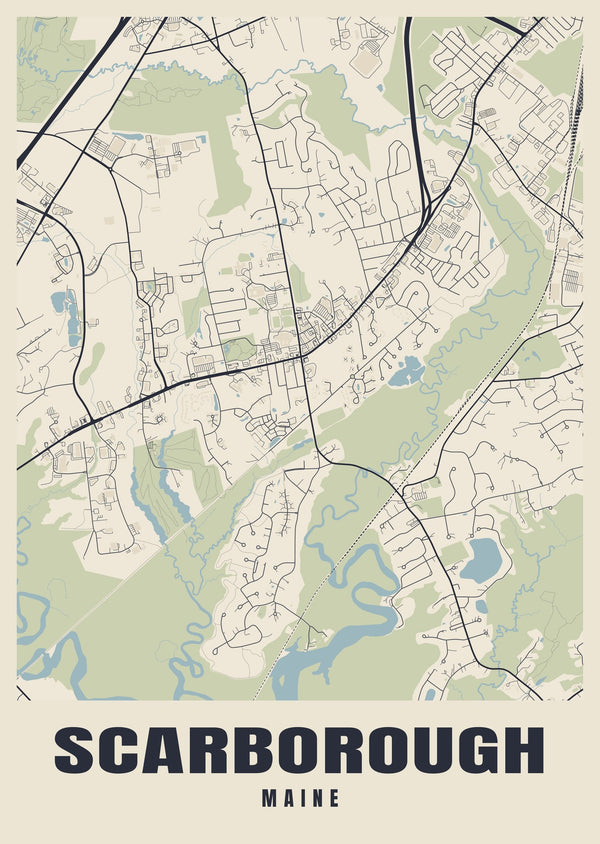 Scarborough Street Map Poster