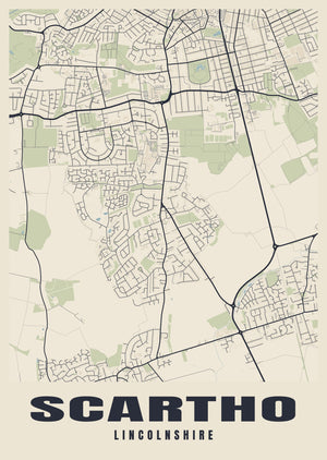 Scartho Street Map Poster