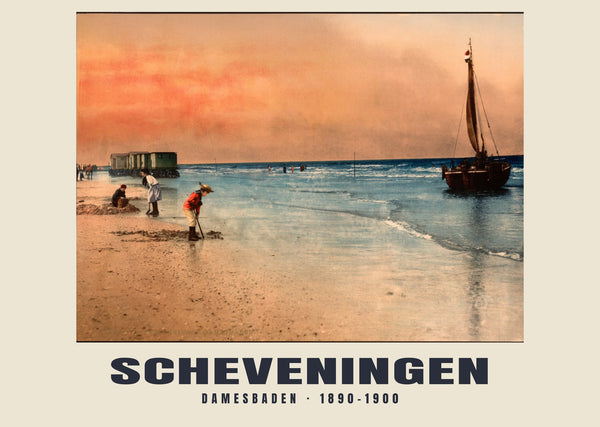 Damesbaden, Scheveningen — 1890–1900 · Tirage photochrome ancien