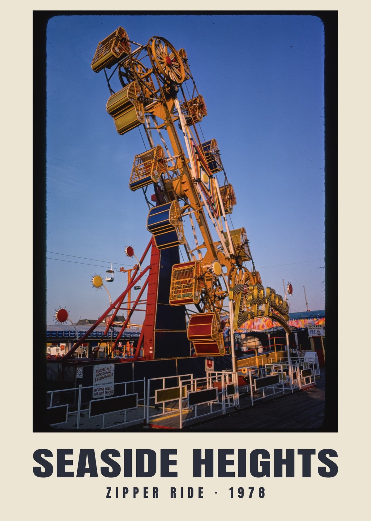 Zipper ride, Seaside Heights, 1978 heritage photograph