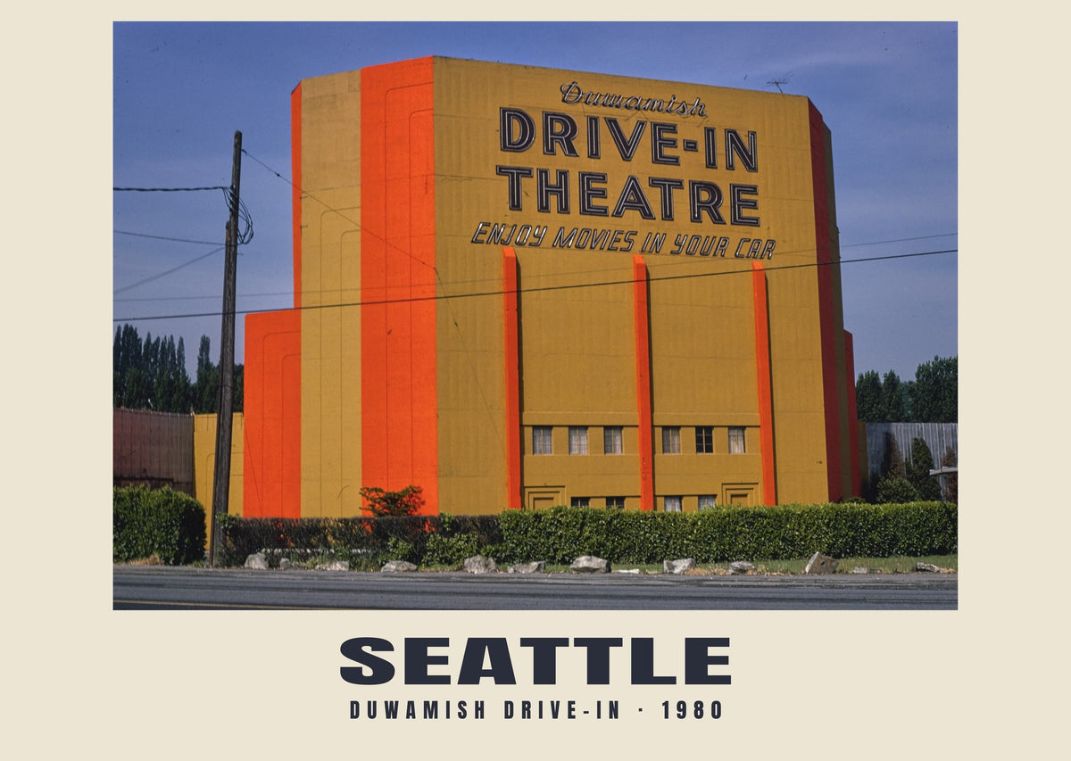 Duwamish Drive-In, Seattle, 1980 — Stampa fotografica storica