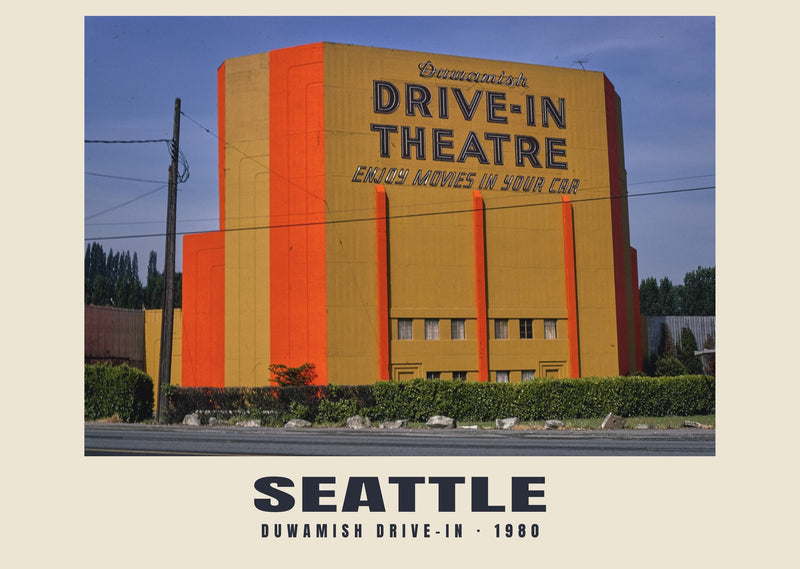 Duwamish Drive-In, Seattle — 1980 · Wydruk historycznej fotografii