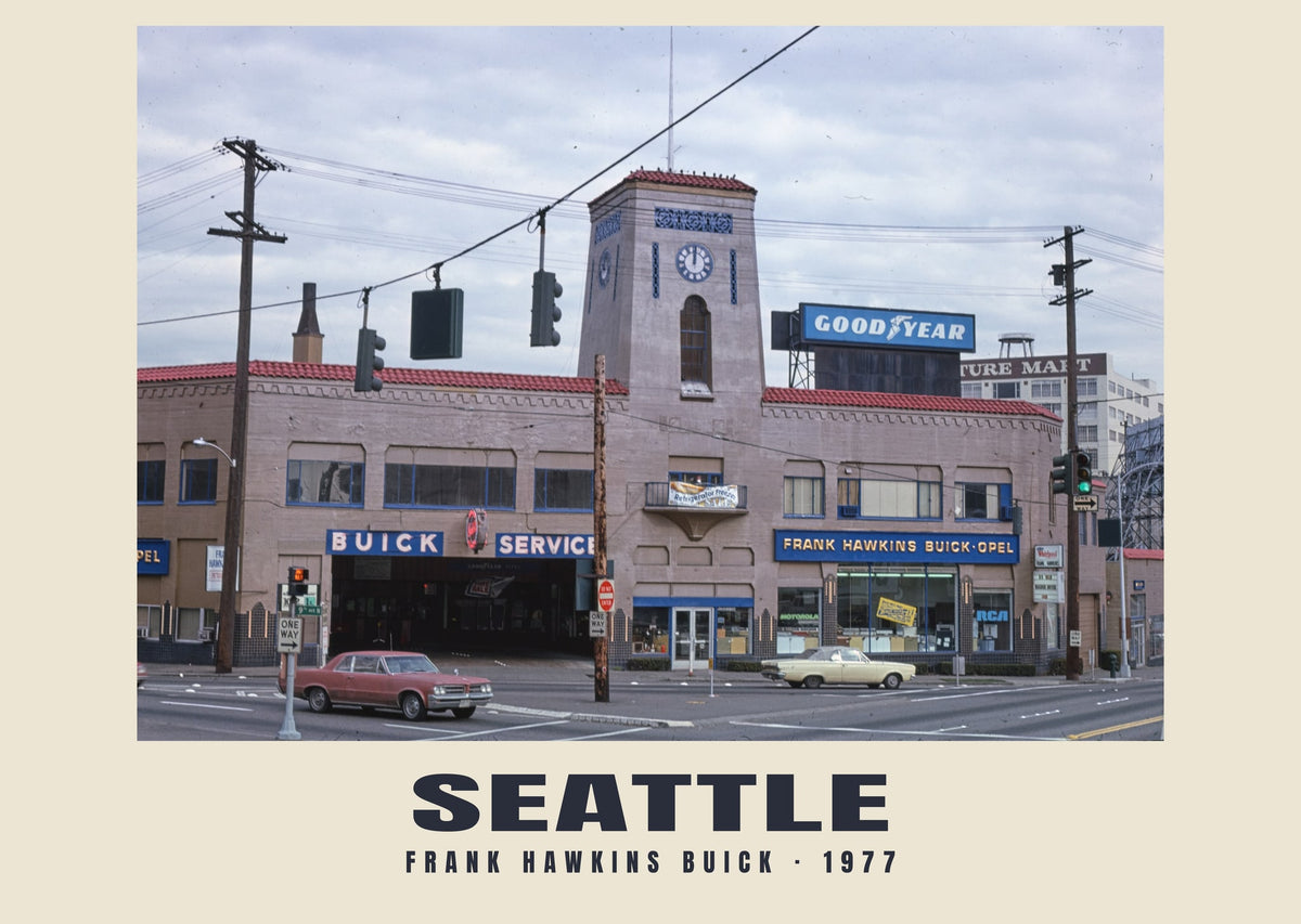 Frank Hawkins Buick, Seattle, 1977 — Historischer Fotodruck