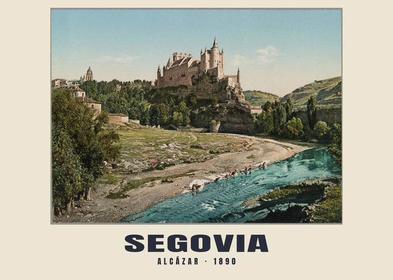Alcázar, Segovia — 1890 · Historischer Photochromdruck