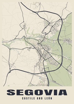 Segovia Street Map Poster