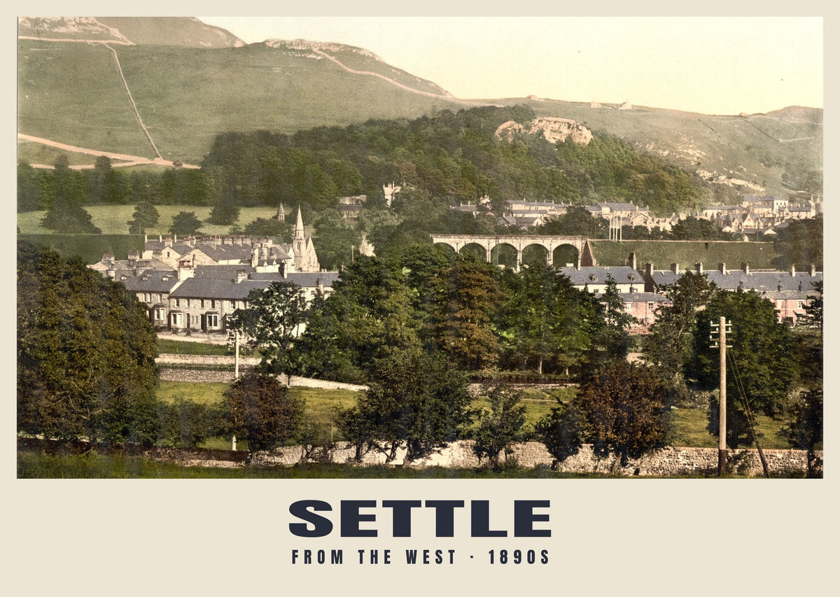 From the West, Settle, 1890s heritage photograph