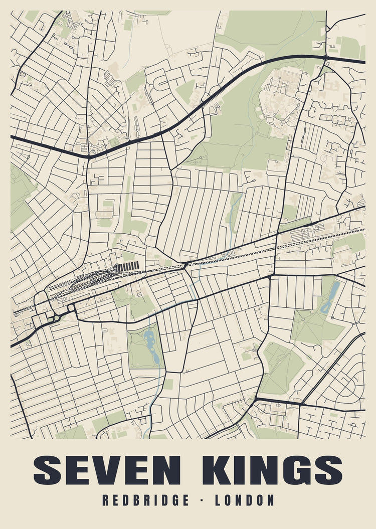 Seven Kings Heritage Street Map Poster