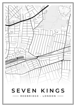 Seven Kings Street Map Poster