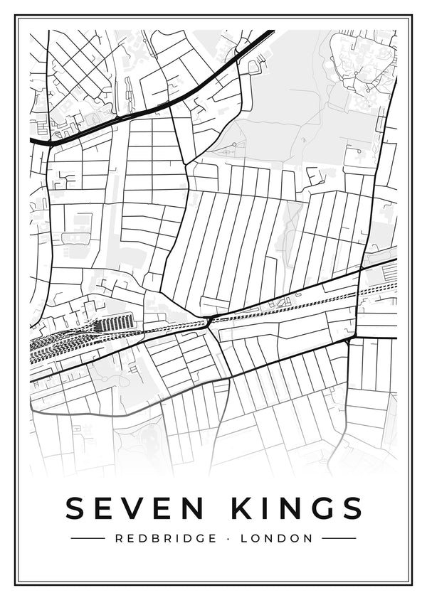 Seven Kings Street Map Poster