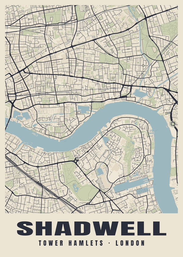 Shadwell Heritage Street Map Poster
