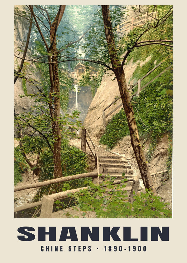 Schody w wąwozie Chine, Shanklin — 1890–1900