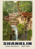 Chine Waterfall, Shanklin — Vintage photochrom print, 1890–1900