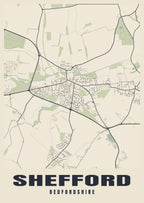 Street map poster of Shefford, Bedfordshire