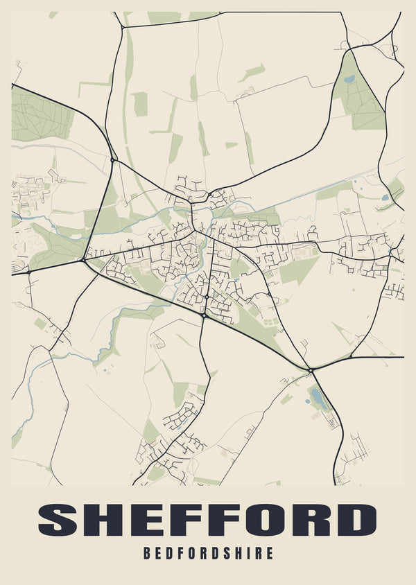 Shefford Street Map Poster