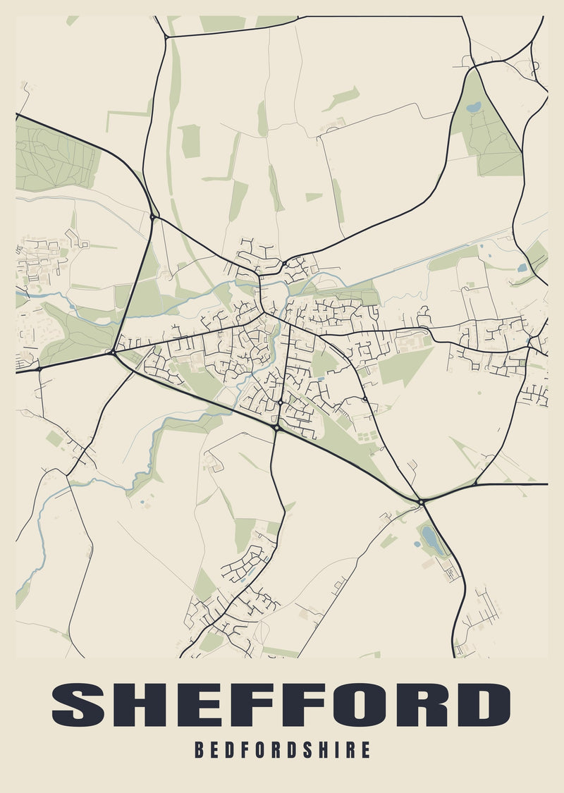 Shefford Street Map Poster