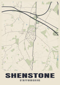 Street map poster of Shenstone, Staffordshire