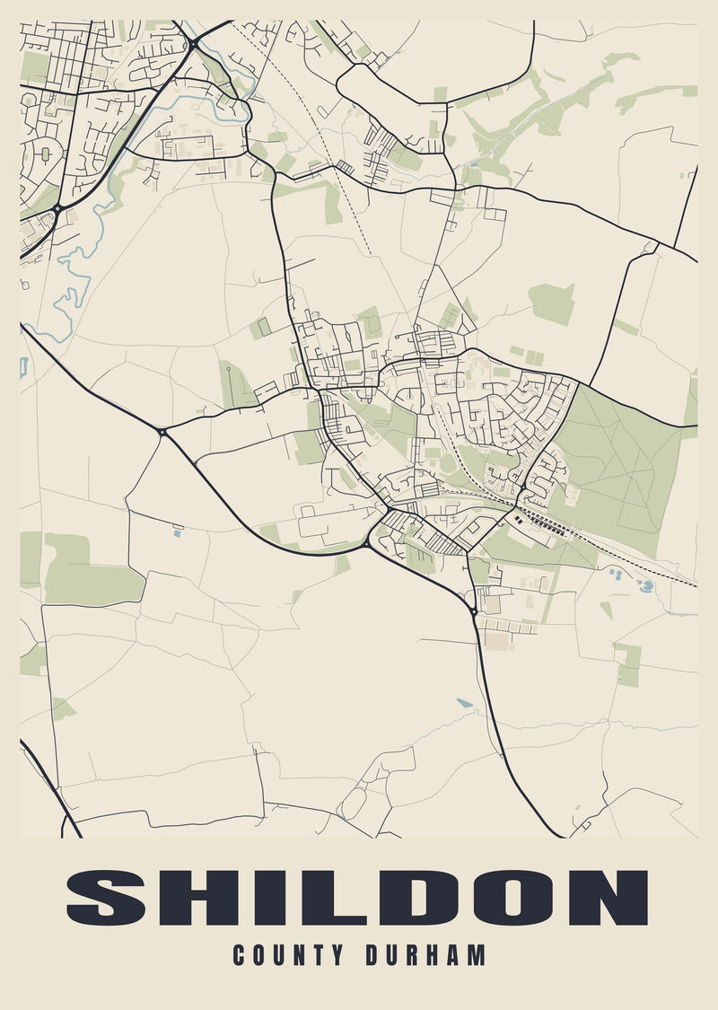 Shildon Street Map Poster