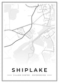 Street map poster of Shiplake village centre, Oxfordshire