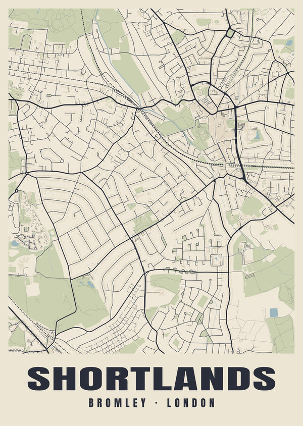 Shortlands Heritage Street Map Poster