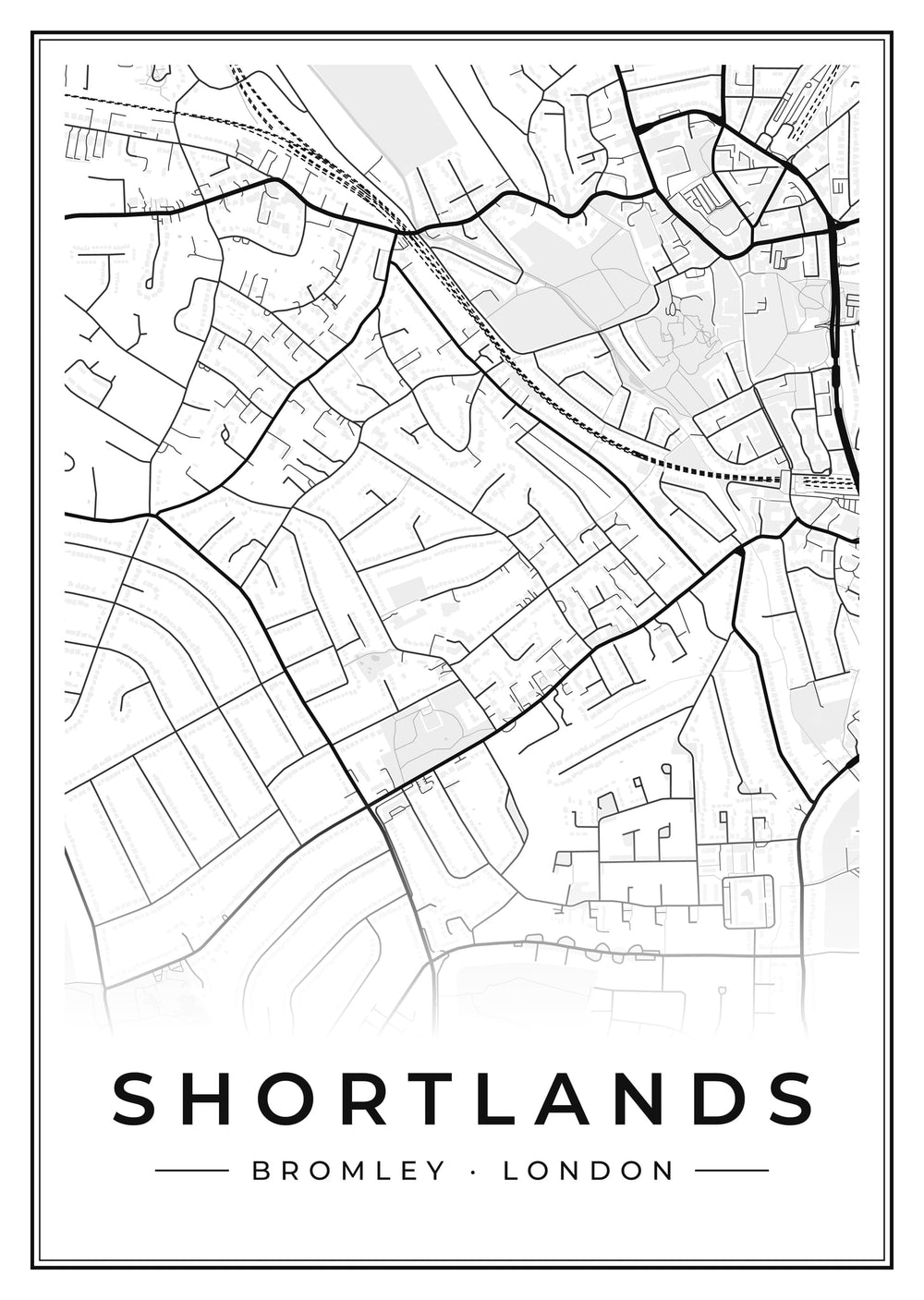 Shortlands Street Map Poster