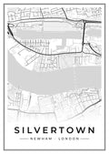 Street map poster of Silvertown, Newham, London