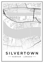 Street map poster of Silvertown, Newham, London
