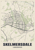 Street map poster of Skelmersdale, Lancashire