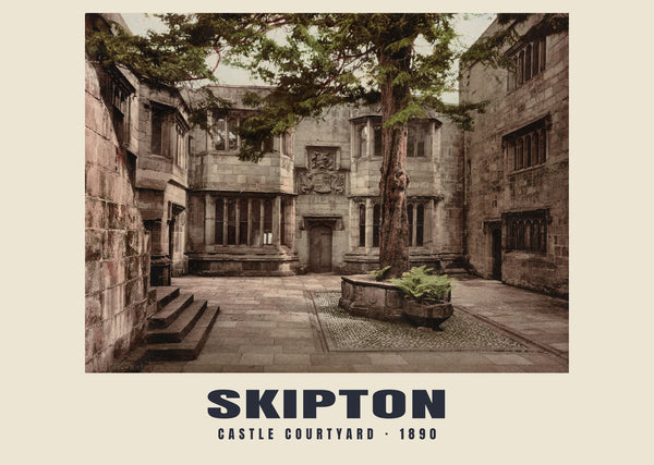 Dziedziniec zamkowy, Skipton — 1890
