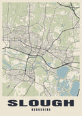 Street map poster of Slough, Berkshire