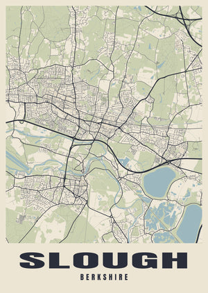 Slough Street Map Poster
