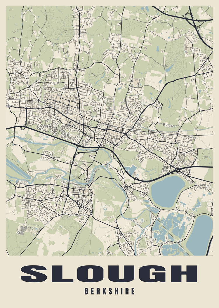 Slough Street Map Poster