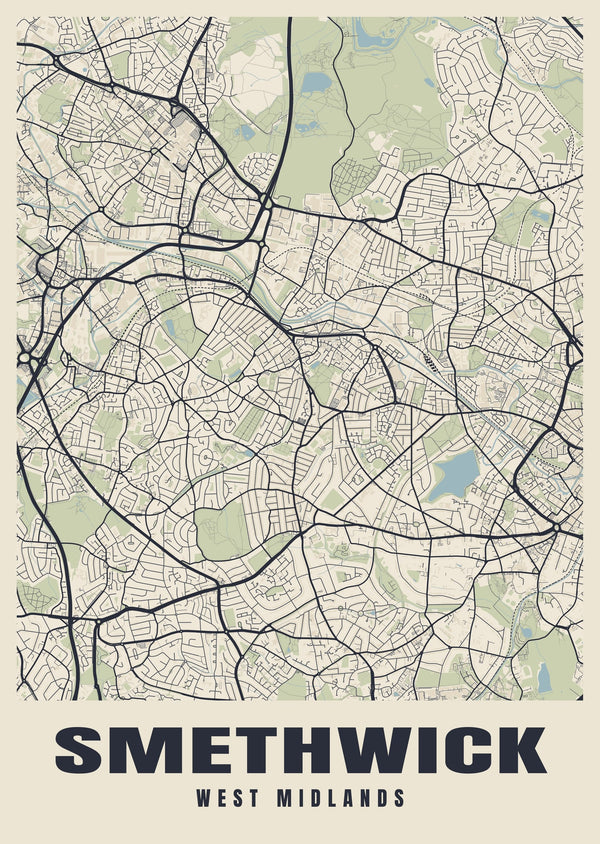 Smethwick Street Map Poster