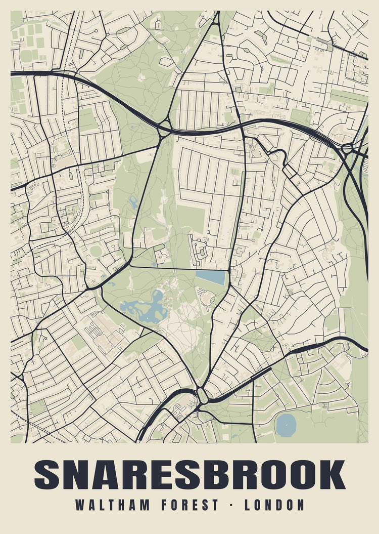 Snaresbrook Heritage Street Map Poster