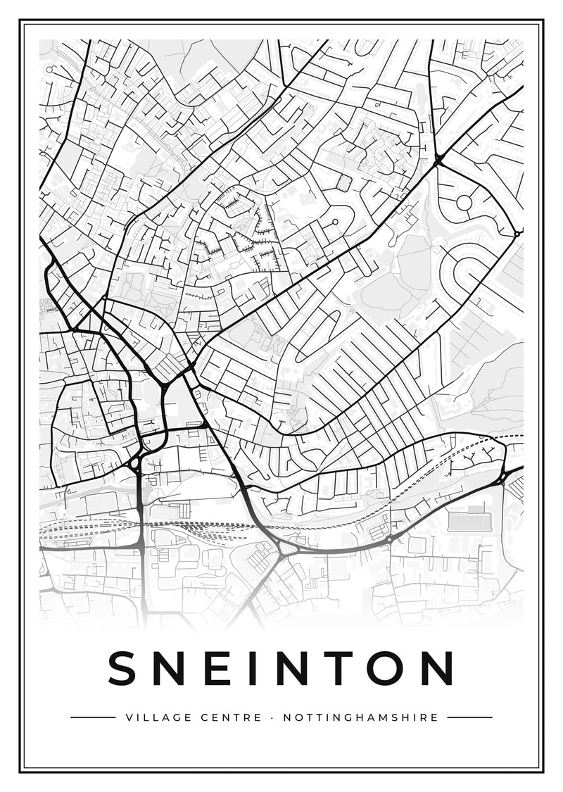 Sneinton Village Centre Street Map Poster
