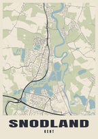 Street map poster of Snodland, Kent