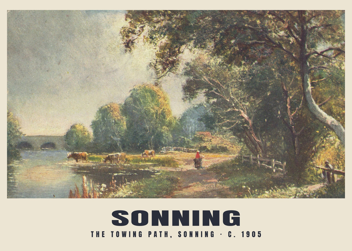 The Towing Path, Sonning, c. 1905 heritage photograph