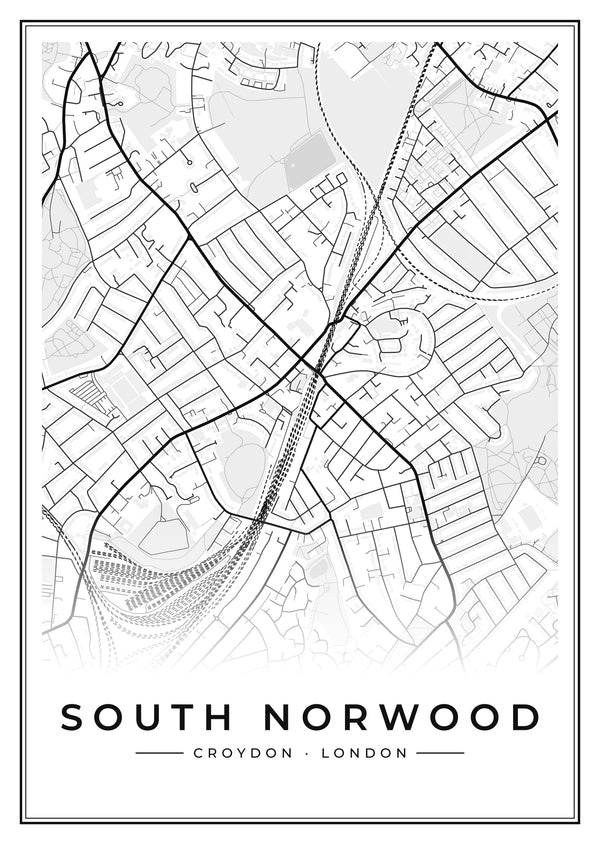 South Norwood Street Map Poster