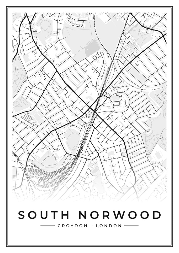 South Norwood Street Map Poster