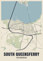 Street map poster of South Queensferry, Edinburgh