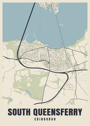 South Queensferry Street Map Poster