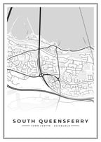Street map poster of South Queensferry town centre, Edinburgh