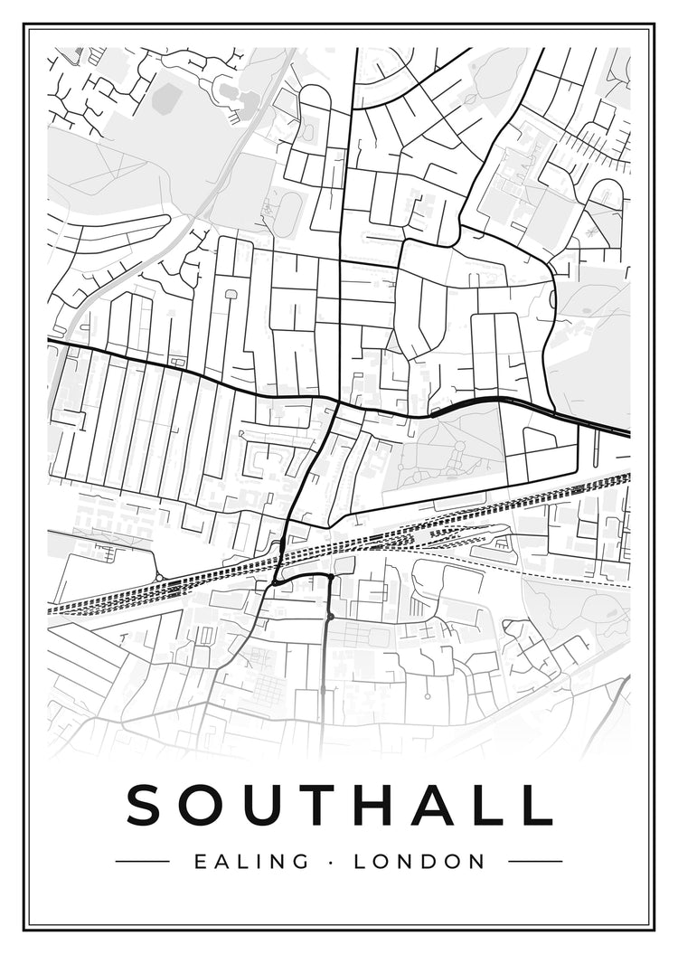 Southall Street Map Poster
