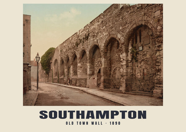 Dawny mur miejski, Southampton — 1890