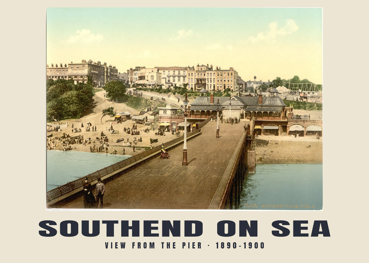 View from the pier, Southend On Sea, 1890–1900 heritage photograph