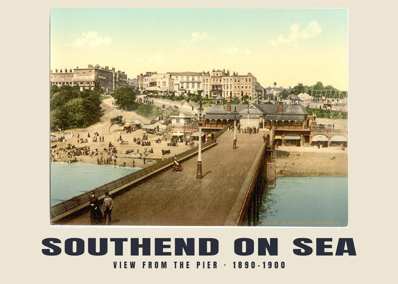 Veduta dal molo, Southend On Sea — 1890–1900 · Stampa fotocromatica d’epoca