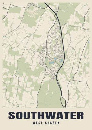 Southwater Street Map Poster